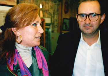 Rocío Jurado con Vicente Sobrino Gómez en el restaurante La Torreta