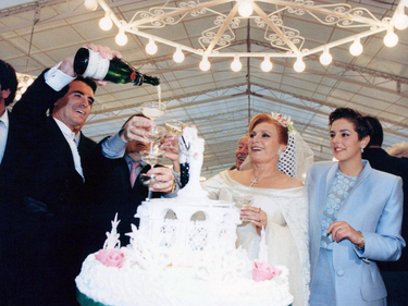 Rocío Jurado y José Ortega Cano durante la celebración de su boda