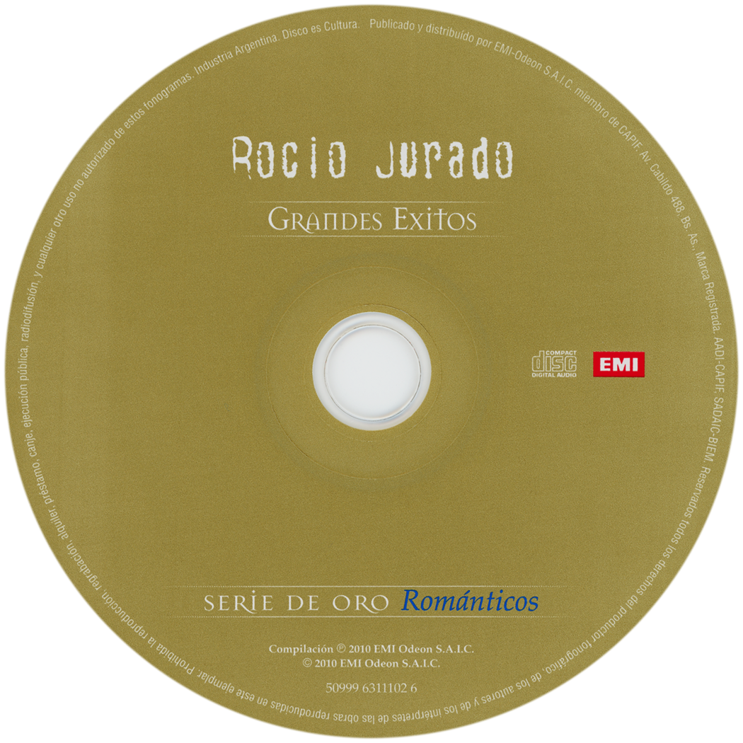 Carátula del disco óptico del CD «Grandes éxitos - Serie de Oro - Románticos»