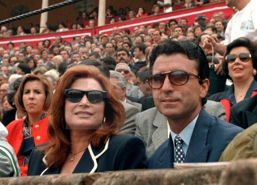 Rocío y José Ortega Cano durante una corrida de la Feria de Abril en la Maestranza de Sevilla