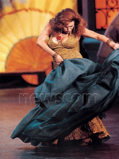 Rocío durante una actuación