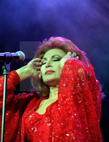 Rocío durante su espectáculo «Conciertos con corazón» en el teatro Apolo de Barcelona