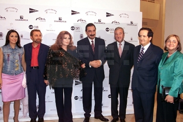 Isabel Gemio, José M. Parada, Rocío, Carlos Herrera, Ramón L. Valcárcel, Juan José Lucas en el homenaje a Carlos Herrera