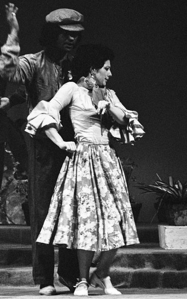 Rocío Jurado durante la actuación teatral de «Cancionera»