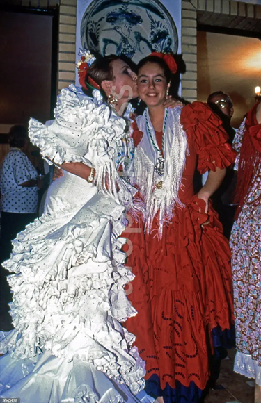 Rocío Jurado y su hija Rocío Carrasco participan en una fiesta flamenca