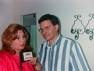 Rocío con el periodista Tia Zelmira
