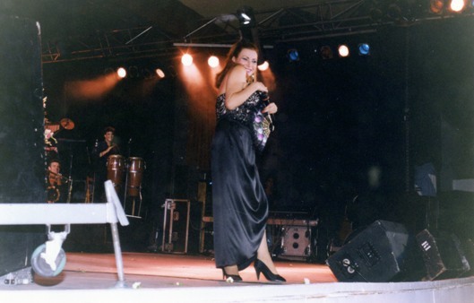Rocío durante un concierto