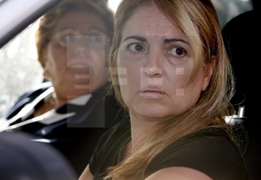 Mari Carmen y Conchi, hermanas de José Ortega Cano, a su llegada esta mañana a la residencia de Rocío Jurado