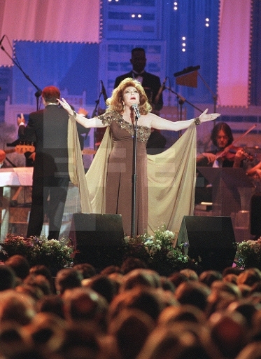 Rocío durante el concierto homenaje a Miguel Ángel Blanco