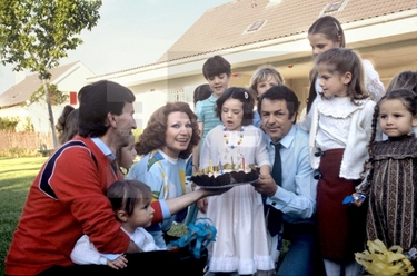 Rocío Jurado y Pedro Carrasco durante la fiesta infantil de cumpleaños de la hija de ambos