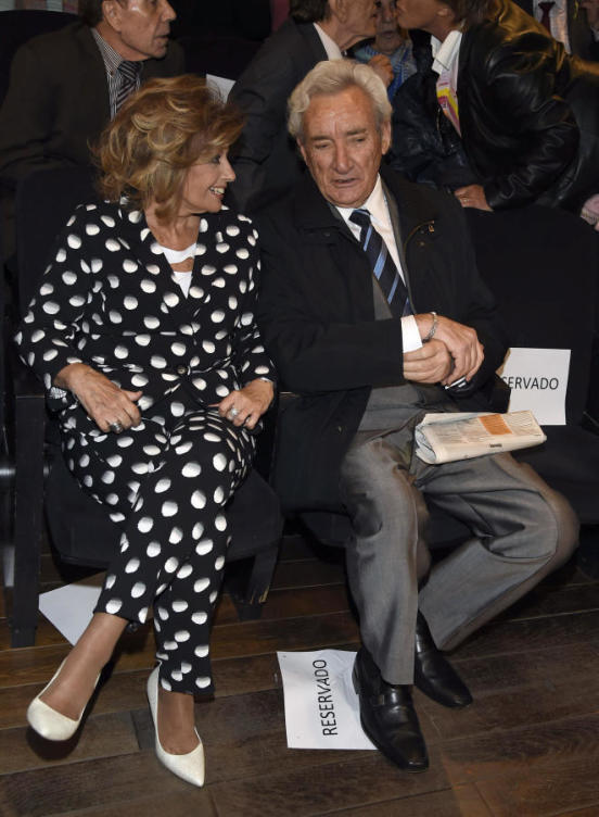 María Teresa Campos y Luis del Olmo en la presentación del sello Rocío Jurado.