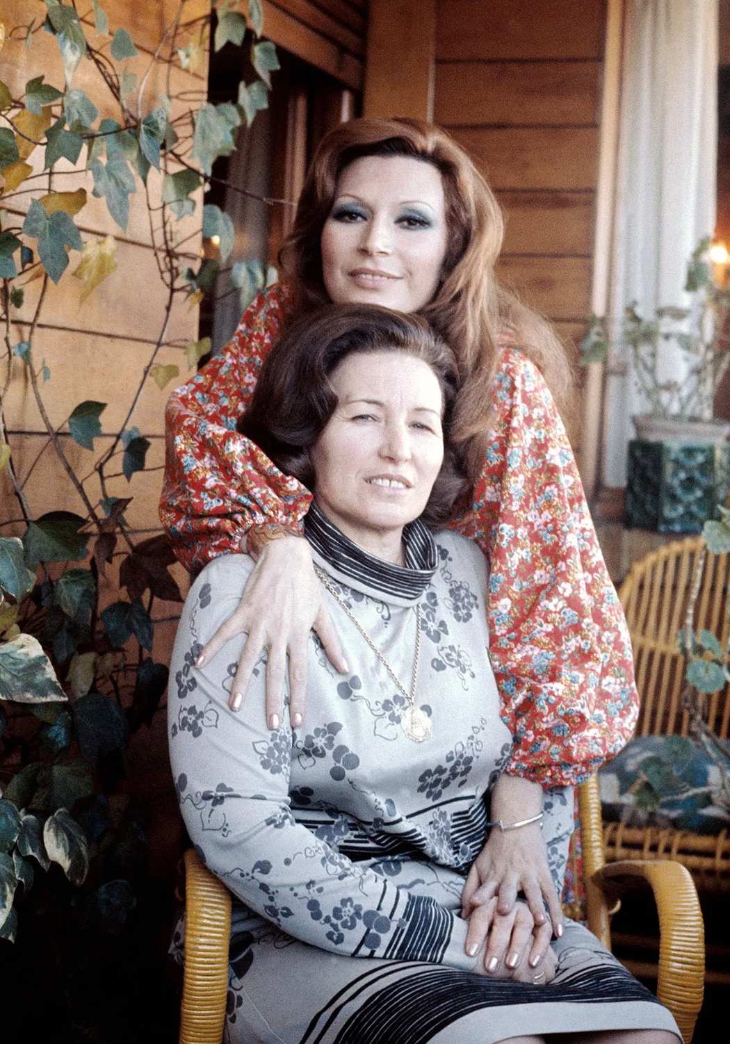 Rocío Jurado con su madre Rosario Jurado Bernal