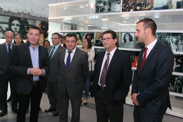 José Loaiza y Antonio Peña durante la visita del Museo Rocío Jurado