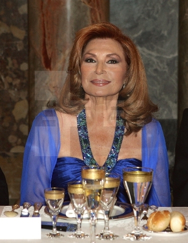 Rocío durante la cena ofrecida por los Reyes en el Palacio Real de Madrid