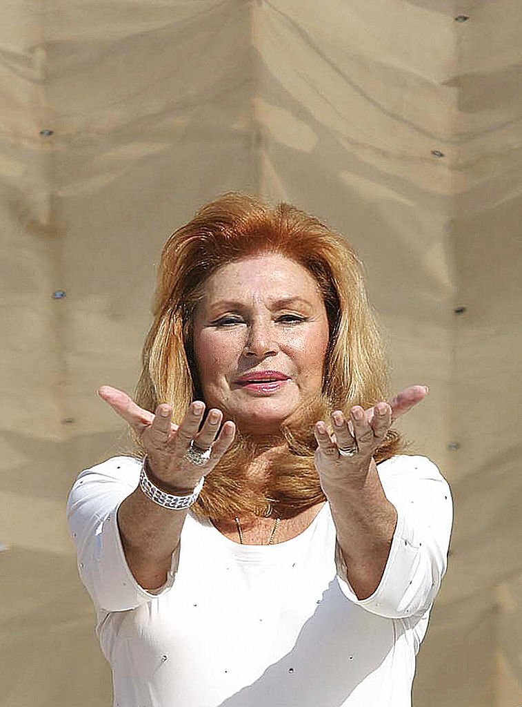 Rocío Jurado durante la procesión de la Virgen de Regla