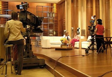 Rocío y María Teresa Campos en un programa de televisión