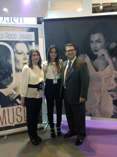 Gloria Camila, Antonio Peña, en la presentación del Museo Rocío Jurado en FITUR